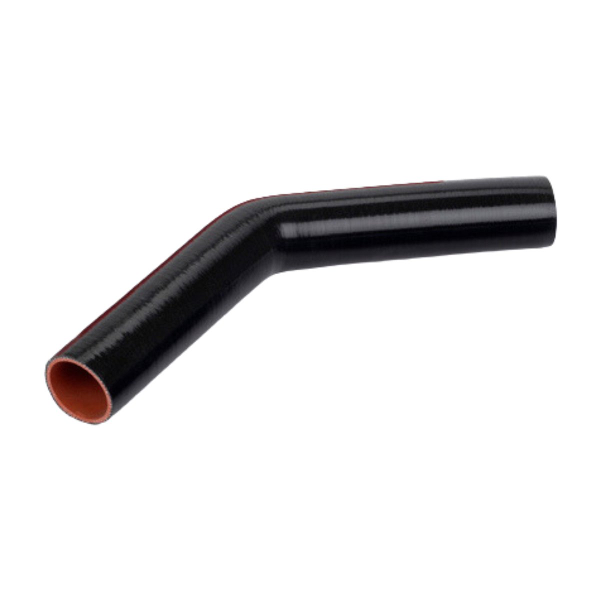 1.125in I.D. 45 Degree Preformed Coolant Hose | Black With 10" Legs │ Flex Technologies │ All Pro Truck Parts