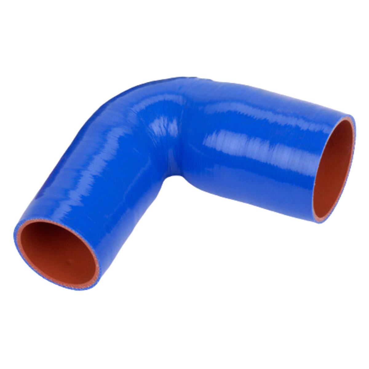 2.25in x 2.5in I.D. Blue 90 Degree Silcone Reducer │ Flex Technologies │ All Pro Truck Parts