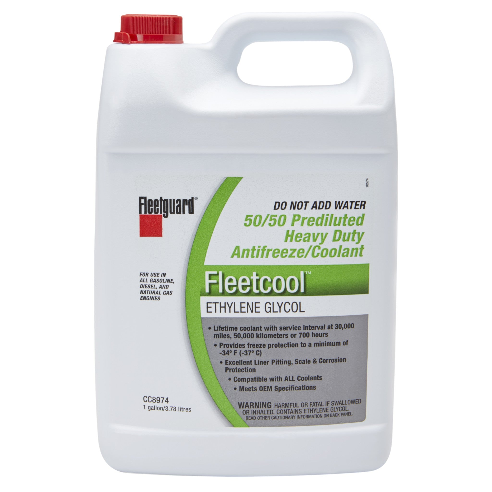 Fleetguard Fleetcool Ethylene Glycol Coolant | 50/50 Prediluted | CC8974 │ Fleetguard │ All Pro Truck Parts