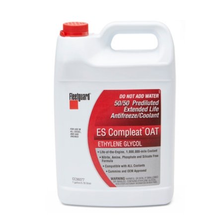 Fleetguard ES Compleat OAT Ethylene Glycol Red Coolant | 50/50 Prediluted | CC36077 │ Fleetguard │ All Pro Truck Parts